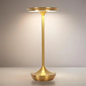 Rechargeable Cordless Table Lamp,Portable Outdoor 6000mAh Battery Operated LED Table Light Touch Control 3 Color Dimmable for Bedroom,Patio,Cofee,Camping,Dining,Restaurant&Livingroom-Gold