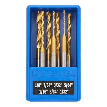 Dremel 628HP 7 Piece Titanium-Coated Rotary Drill Bit Set