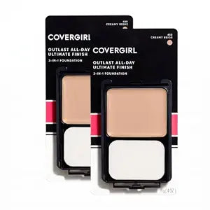 COVERGIRL Outlast All-Day Ultimate Finish Foundation, Creamy Beige, 0.4 Ounce (Pack of 2)