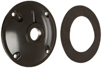 RAB Lighting XC1A Heavy Duty Weatherproof Round Cover, Aluminum, 1/2" Hole Size, 4" Diameter, Bronze