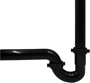 San ye ma Fits Most Sinks Complete Kitchen Drain Repair Kit,Bathroom Basin Sink Bottle P Trap,Lavatory Sink Waste Drain P-Trap Kit, Pls Measure ur Sink Hole Size Before Order. (Black