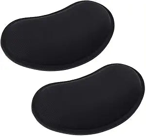 MXCOIRTP Wrist Rest for Mouse, Ergonomic Memory Foam Wrist Cushion Support Pad, Mouse Wrist Pad with Non-Slip Base for Typing Pain Relief, Office, Home, Gaming, Computer, Black, 2PCS