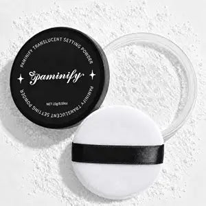 Translucent Setting Powder with Sifter, Talc-Free Loose Powder Makeup for Face, Long Lasting Matte Finish, Oil Control White Face Powder for Halloween SFX Makeup, Face and Body Paint Setting