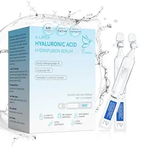 Hyaluronic Acid Serum for Face 3%, Anti-Aging Hydrating Serum with 20,000 ppm Ceramide NP & 10,000ppm Acetyl Hexapeptide-8, Korean Skincare ultra hydrating serum, turm Skin/Sensitive Skin(1.5 ml*30)