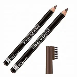 Rimmel London Brow This Way Professional Eyebrow Pencil,Long-Wearing,Highly-Pigmented,Built-In Brush,001,Dark Brown,0.05oz,(Pack of 2)