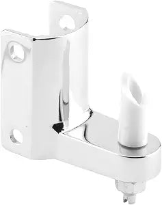 Sentry Supply 650-7283 Post Mounted Gravity Pivot Hinge, 1-1/4in, Zamak, Chrome, Two Pintles, Bottom (Single Pack)