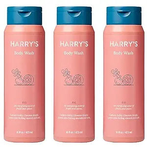 Harry's Body Wash Shower Gel for Men - Fig Scent - 16 fl oz (3 Pack)
