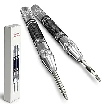 Glieskir 2-Pack Automatic Center Punch, 5-Inch Adjustable Steel Tool