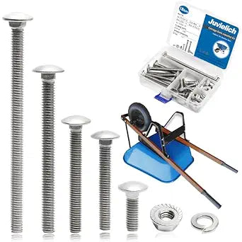 5/16-18 Wheelbarrow Handles Carriage Bolts Set 304 Stainless Steel