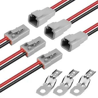 10 AWG 2 Pin DTP Connector Automotive Waterproof Electrical Connectors Kit