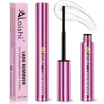 Lash Glue Remover for Lash Clusters & Extensions - Gentle DIY Glue Remover, Fast Acting 30 Second Formula for Sensitive Eyes, Safe & Soothing Home Use, 5ML