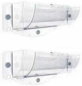 Two Adjustable Air Vent Deflector Expands 8" to 16,5", HighTransparency Plastic, Magnetic Mount for Floor, Wall & Ceiling Registers  Made in Italy