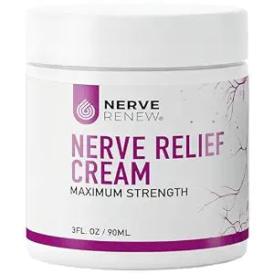 NERVE RENEW Nerve Relief Cream - Maximum-Strength Targeted Arnica Cream with MSM & Boswellia - Fast-Acting Ethoxydiglycol & Capric Triglyceride Formulation - 3 fl. oz/65 ml