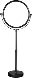 Nicesail Taller Tabletop Makeup Mirror, 8 Inch 5X Magnified, Matte Black