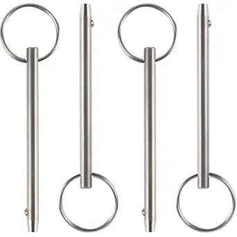 4 Pcs Quick Release Pin, Diameter 0.197"(5mm), Overall Length 3"(76mm), Usable Length 2.4"(61mm), Full 316 Stainless Steel, Bimini Top Pin, Marine Hardware