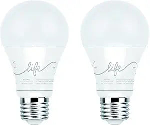 C by GE A19 C-Life Smart LED Light Bulb by GE Lighting, 2-Pack, Works with Alexa