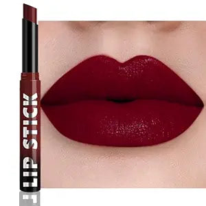 Maroon Red Matte Lipstick for Women Mature, Long Lasting Waterproof Transfer-Proof Vegan Lip Bar, 24 Hours Moisturizing Natural Lip Stain, All-Day Lip Color M07#