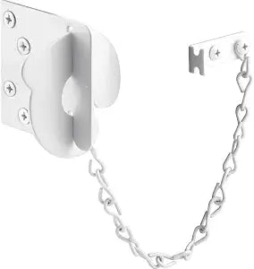 Prime-Line MP9493 Texas Security Bolt, 3 In., Stamped Steel, Painted White, Fits Swing-In Doors (Single Pack)