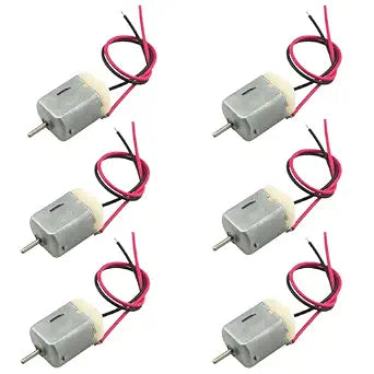 6PCS 130 Small Motor Mini DC 3V Motor with 15cm Copper Wire Suitable for Small Automated Power Devices Such as Toothbrushes Electric Shavers Juicers Electric Toys