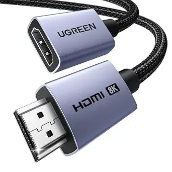 UGREEN 10K 8K@60Hz 4K@240Hz HDMI 2.1 Extender Male to Female Cable, 3.3FT