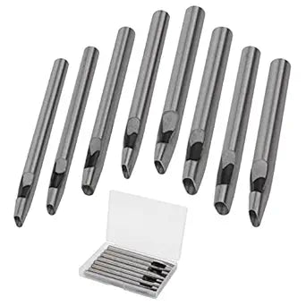 8 Size Oval Hole Punch for Leather, Boyistar Leather Craft Punch Tools Set