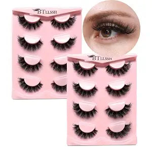 8Pairs Wispy Mink Lashes Fluffy Eye Lashes Natural Look 5D Volume Fake Eyelashes Pack 3D621 by BTLLSSH