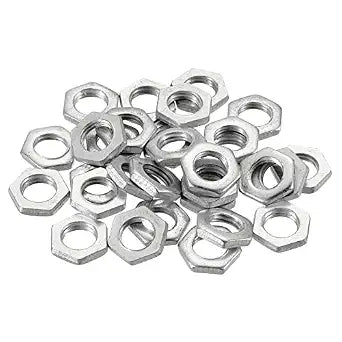 PATIKIL M8 x 1.0 Steel Hex Nuts, 30 Pack Metric Thread Zinc Plated Finished Hardware Nuts Screw Bolt Fasteners 2.5mm Height