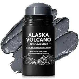 Alaska Volcano Pore Clay Stick, Deep Cleansing Face Mask Stick for Pore Care, Exfoliating, Smoothing Skin