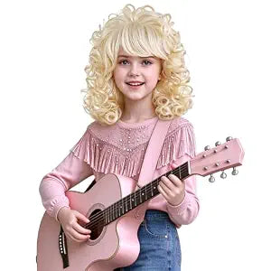 Kids Blonde Wig Girls Curly Blonde Wig Short Curly Bob Wig for Child Blond Wavy Wig for Cosplay