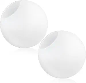 2 Pcs 6 Inch Globe Glass Light Shade Replacement Milky White Glass Round