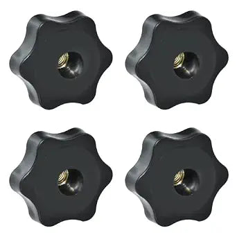 Aifeier ET 4 Pcs 1/4"-20 Inch Knob Black Nylon Screw-On Type Thru
