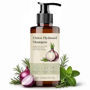 Onion Hydrosol Shampoo for Hair Growth, Onion Shampoo with Rosemary, Biotin & Mint, Hair Loss, Thinning and Healthier Thicker hair, for Women and Men, Nourishing, 10oz/300ml(1)