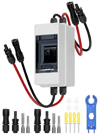 DIHOOL DC 1000V Circuit Breaker, Non Polarized, 60 Amp, 2 Pole, AC DC Disconnect Switch Box Outdoor, Battery Cutoff Isolator, PV Array MCB