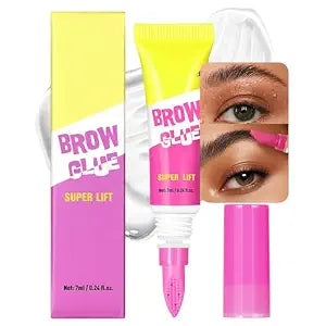 Brow Lamination Gel with Styling Comb ï¿½ï¿½ï¿½ï¿½ï¿½ï¿½ï¿½ï¿½ï¿½ 24H Clear Eyebrow Glue for Fluffy Lifted Brows, Non-Flaky & Sweatproof Long Lasting Natural Feathered Lo
