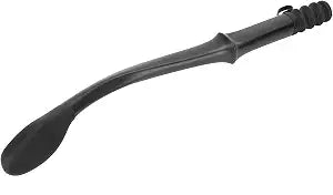 15.7'' Long Comfort Bottom Wiper, Self-Wipe Aid Holder - Toilet Paper Tissue Grip Long Handle, Curved Portable Wiping Tool - for Elderly, Disability (Black)
