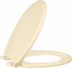 VICAR M-200 Slow Close Round Toilet Seat  No Slam Soft Close, Durable Plastic, Easy to Clean, Standard Fit, Bone