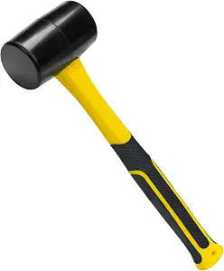 Rubber Mallet Hammer, 12.4 oz, Soft Rubber Head, Comfort Grip