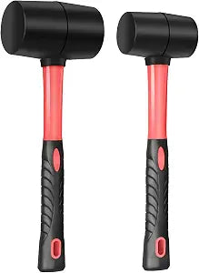 Fiberglass Handle Rubber Mallet Hammer Set without Damage,2 Packs