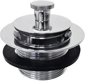 Kingston DLL201 Brass Lift & Lock Tub Drain, Polished Chrome