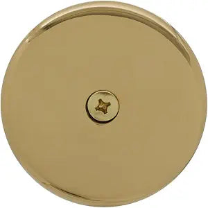 Westbrass D328-01 3-1/8" One-Hole Bathtub Overflow Faceplate and Screws, Polished Brass