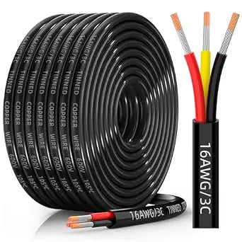 CONEPY 16 Gauge Wire, 16/3 Conductor Tinned Copper Electrical Wire, 30FT