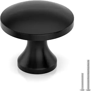 Goldenwarm 25 Pack Black Cabinet Knobs for Dresser Drawers Round Pulls