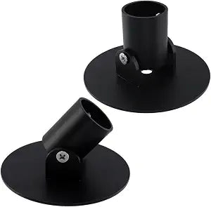 Bitray 25mm/1" Shower Curtain Rod Bracket, Wall Mount Flange Holder - Black