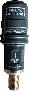 APEX High Flow Push On Air Chuck - Product Compatible with: Milwaukee M12 M18 Inflator - Air Up Faster