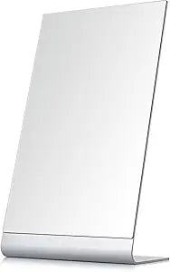 NEZZOE 15"x8" Frameless Makeup Mirror, Minimalist Free Standing Desk Mirror