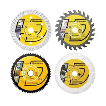HIGHDRIL 3" 75mm Circular Saw Blade Set 4pcs for Soft Metal Copper Aluminum