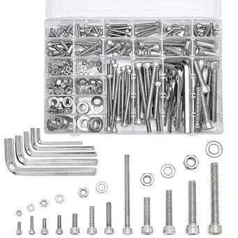 365PCS M5 M6 M8 M10 Metric Bolt Assortment for Precision Machinery