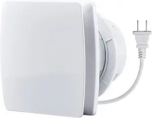 Bathroom Exhaust Fan 141 CFM 6 Inch Home Ventilation Ceiling Window and Wall Mount Vent Fan with Anti-backflow Check Valve for Kitchen Bathroom Garage(110v/18W/White)