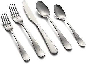 Cambridge Silversmiths Rhiannon Satin 20 Piece Flatware Set, Service for Four, silver