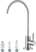 Drinking Water Faucet,Easy to Install Sink Water RO Faucet,Lead-Free Reverse Osmosis Faucets for Kitchen Bar Sink,Brushed Nickel SUS304 Stainless Steel